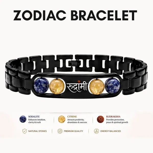 Zodiac_Sign_Black_Brass_Bracelet_(Kada)_|_Natural_Gemstones_|_12_Zodiac_Signs