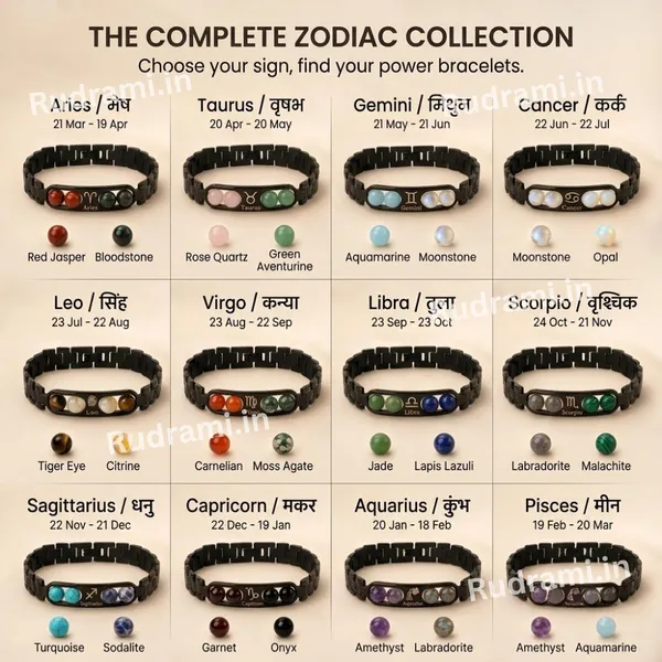 Zodiac_Sign_Black_Brass_Bracelet_(Kada)_|_Natural_Gemstones_|_12_Zodiac_Signs