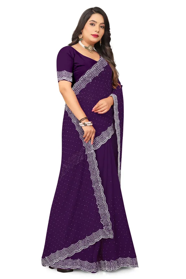 Purple_Woven_Floral_Saree_for_Women