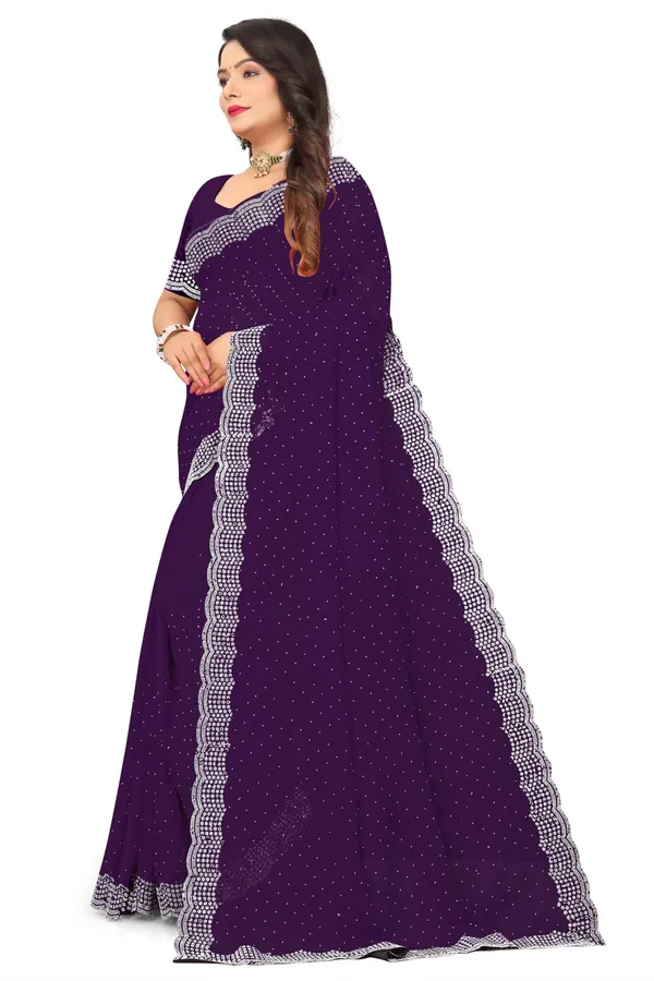 Purple_Woven_Floral_Saree_for_Women