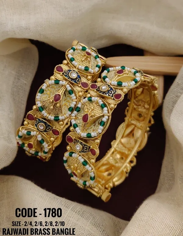 Prizetaa_Rajwadi_Brass_Ethnic_Adjustable_Kada_For_Women
