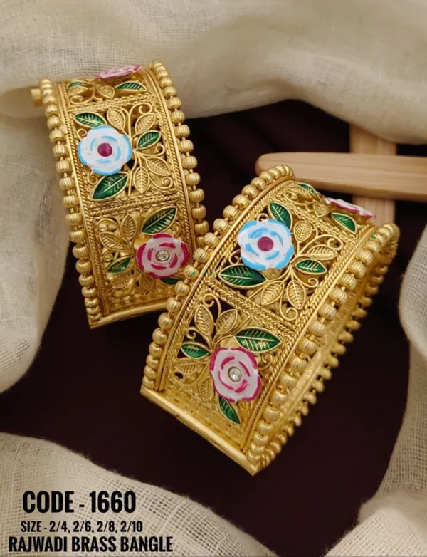 Prizetaa_Rajwadi_Brass_Ethnic_Adjustable_Kada_For_Women