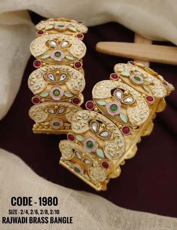 Prizetaa_Rajwadi_Brass_Ethnic_Adjustable_Kada_For_Women