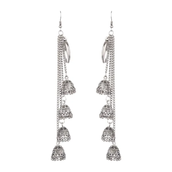 Prizetaa_Long_Strand_Oxidise_Hook_Earrings