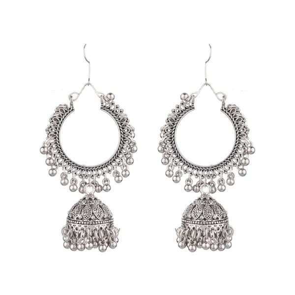 Prizetaa_Silver_Jhalar_Chandbali_Hook_Jhumki_Earrings
