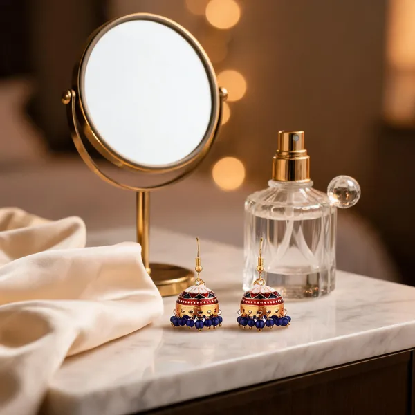 Prizetaa_White_And_Blue_Meenakari_Hook_Earrings_Pack_Of_2