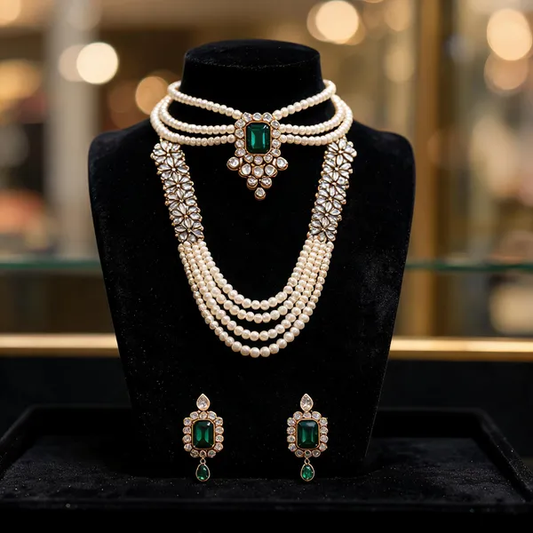 Prizetaa_Green_And_White_Pearl_Ethnic_Gold_Plated_Necklace_Set