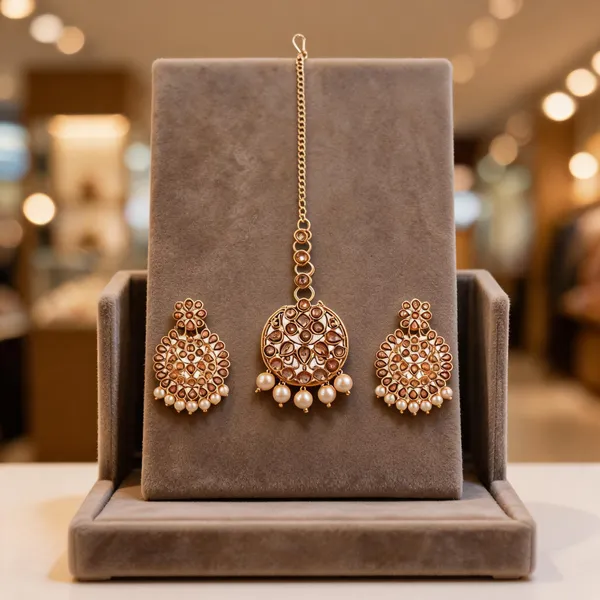 Prizetaa_Lcd_Stone_Brown_And_Golden_Pearl_Chandbali_Earrings_With_Maangtikka_Set