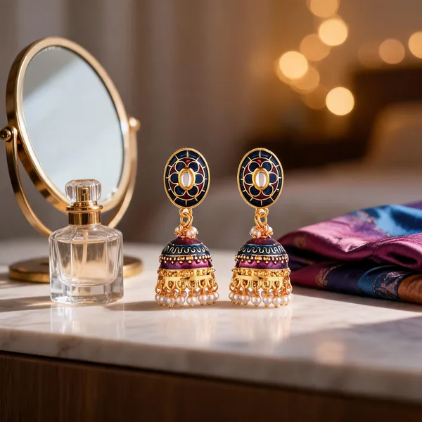 Prizetaa_Blue_And_Purple_Meenakari_With_Pearl_Dangler_Earrings