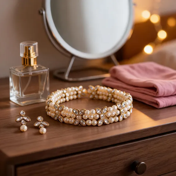 Prizetaa_White_Pearl_Floral_Choker_Necklace_With_Earrings_Jewellery_Set_For_Women