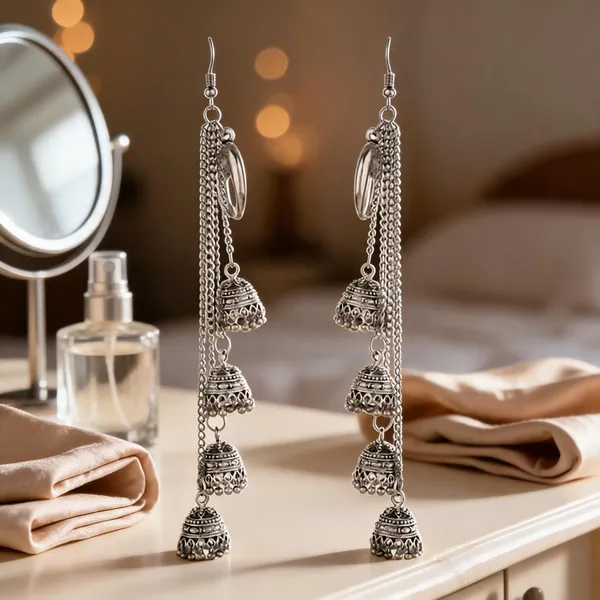Prizetaa_Long_Strand_Oxidise_Hook_Earrings