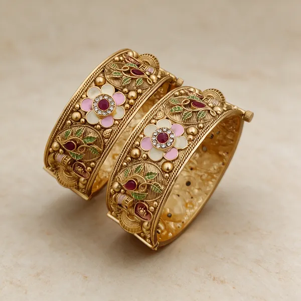 Prizetaa_Rajwadi_Brass_Ethnic_Adjustable_Kada_For_Women