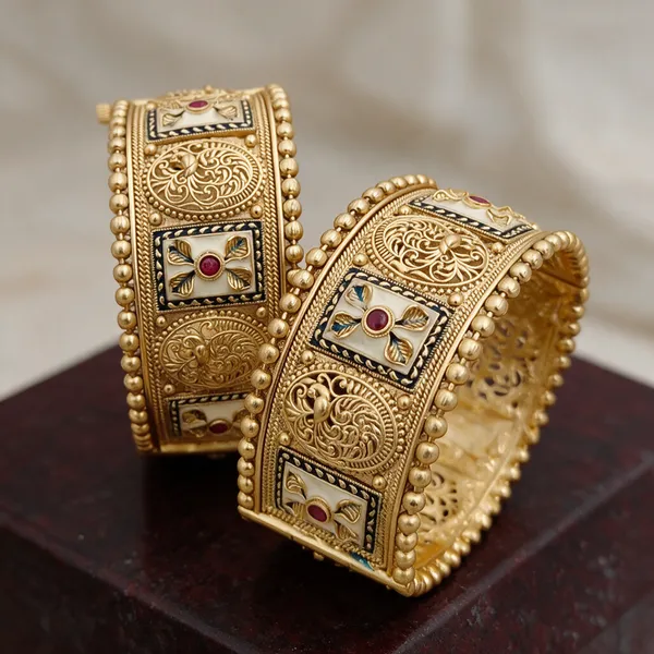 Prizetaa_Rajwadi_Brass_Ethnic_Adjustable_Kada_For_Women