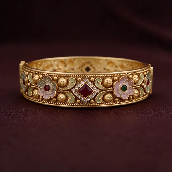 Prizetaa_Rajwadi_Brass_Ethnic_Adjustable_Kada_For_Women
