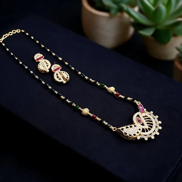 Prizetaa_Brass_Designer_Traditional_Mangalsutra_With_Earrings_Jewellery_Set_For_Women