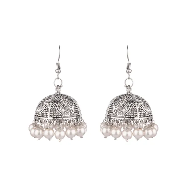 Prizetaa_Silver_And_White_Pearl_Hook_Jhumki_Earrings