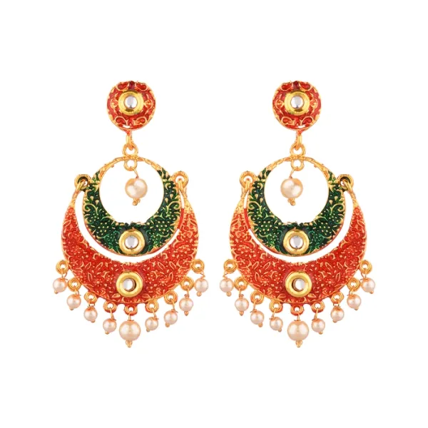 Prizetaa_Red_And_Green_Chandbaali_Dangler_Earrings