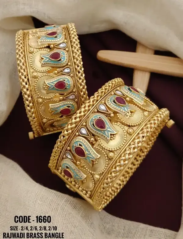 Prizetaa_Rajwadi_Brass_Ethnic_Adjustable_Kada_For_Women