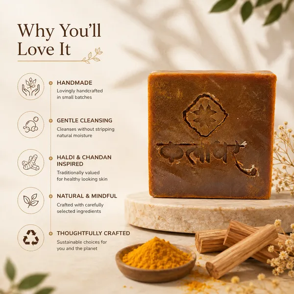 Kalaghar_Haldi_Chandan_Soap_|_Traditional_Bathing_Bar_for_Daily_Use_|_Bath_Soap_for_Men_&_Women_|_Pack_of_5_|_100_g_Each