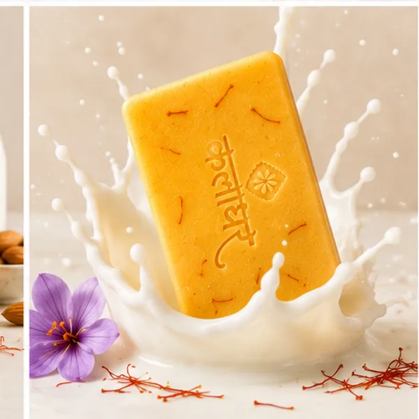 Kalaghar_Kesarmilk_Soap_|_Saffron_&_Milk_Bathing_Bar_|_Daily_Bath_Soap_for_Men_&_Women_|_Pack_of_5_|_100_g_Each