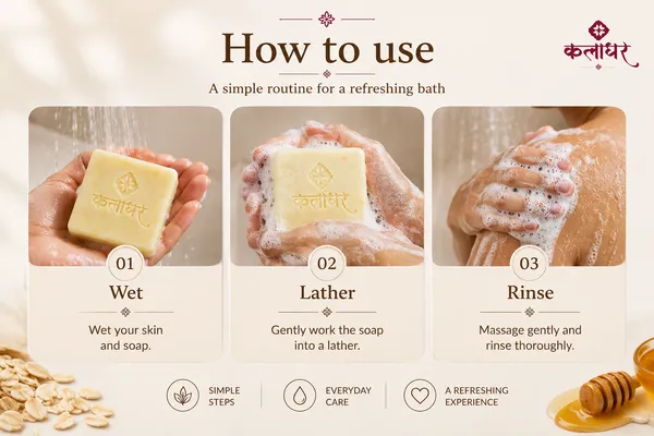 Kalaghar_Oatshoney_Soap_|_Oats_&_Honey_Bathing_Bar_with_Organic_Oil_|_Everyday_Bath_Soap_for_Men_&_Women_|_Pack_of_5_|_100_g_Each