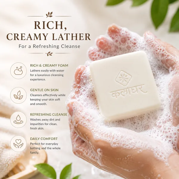 Kalaghar_Goat_Milk_Soap_|_Creamy_Goat_Milk_Bathing_Bar_|_Everyday_Bath_Soap_for_Men_&_Women_|_Pack_of_5_|_100_g_Each