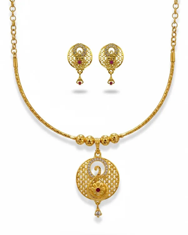 Plated_Necklace_And_Earrings_Set