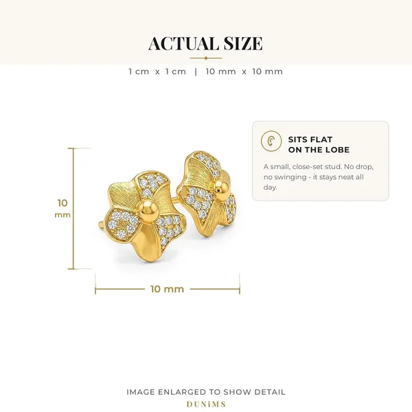 Gold_Plated_Cubic_Zirconia_Floral_Stud_Earrings