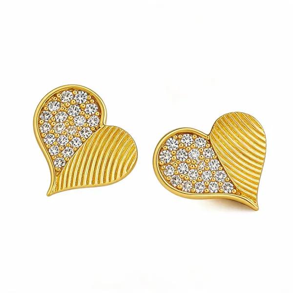 Gold_Plated_Cubic_Zirconia_Floral_Stud_Earrings