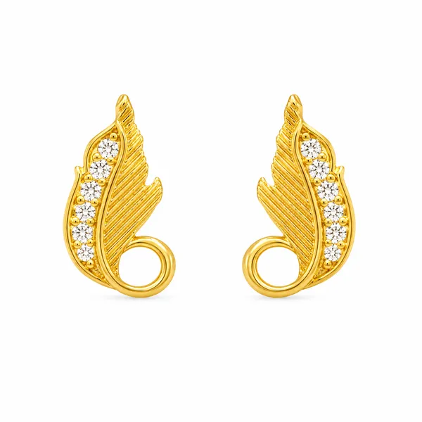 Gold_Plated_Cubic_Zirconia_Floral_Stud_Earrings