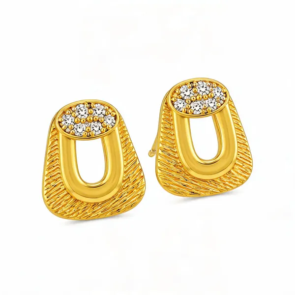 Gold_Plated_Cubic_Zirconia_Floral_Stud_Earrings