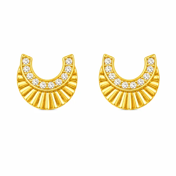 Gold_Plated_Cubic_Zirconia_Floral_Stud_Earrings