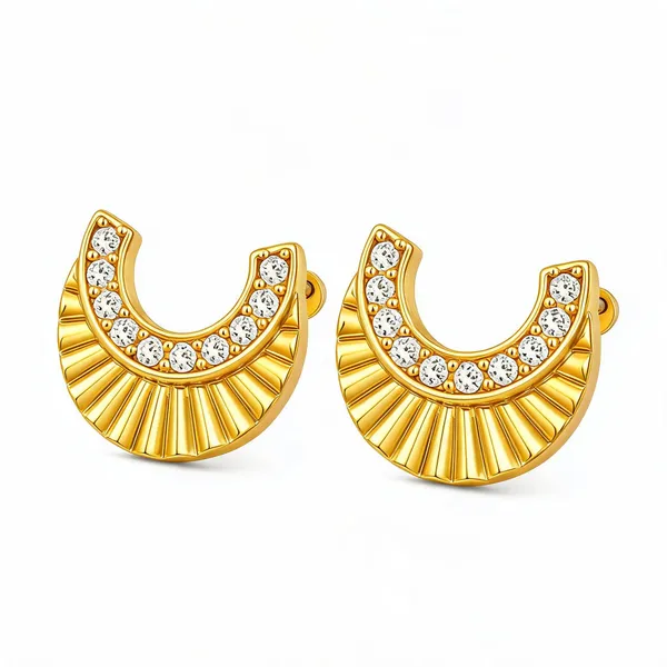 Gold_Plated_Cubic_Zirconia_Floral_Stud_Earrings
