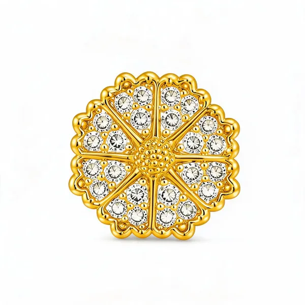 Gold_Plated_Cubic_Zirconia_Floral_Stud_Earrings