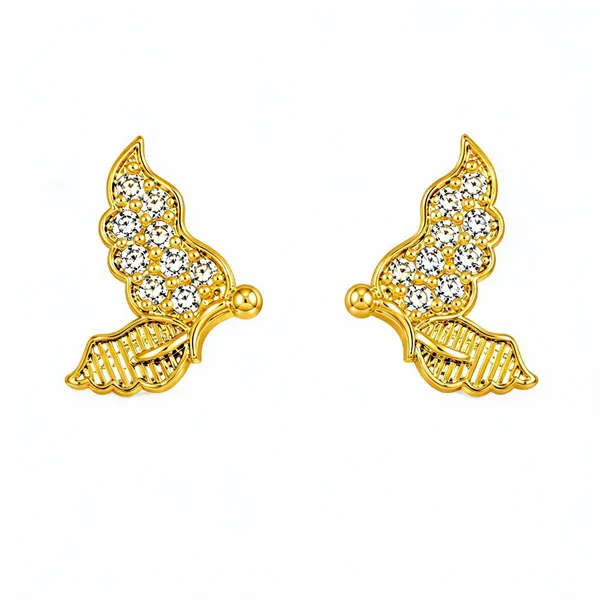 Gold_Plated_Cubic_Zirconia_Floral_Stud_Earrings