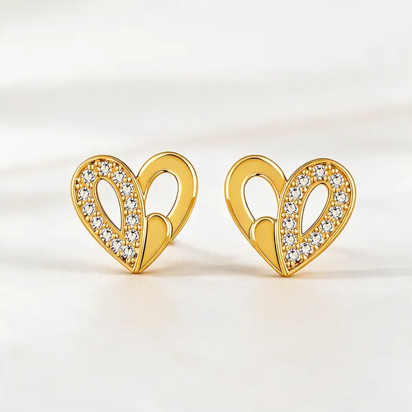 Gold_Plated_Cubic_Zirconia_Floral_Stud_Earrings