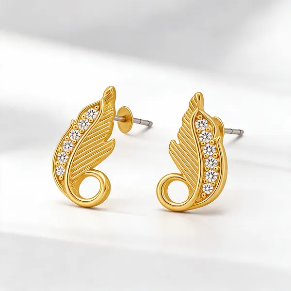Gold_Plated_Cubic_Zirconia_Floral_Stud_Earrings