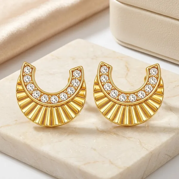 Gold_Plated_Cubic_Zirconia_Floral_Stud_Earrings