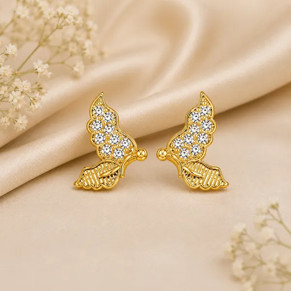 Gold_Plated_Cubic_Zirconia_Floral_Stud_Earrings