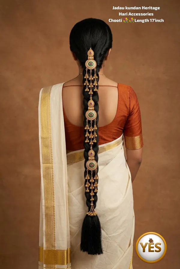 Gold_Kundan_Pearl_Ghungroo_Style_Bridal_Choti_Hair_Accessory_For_Women