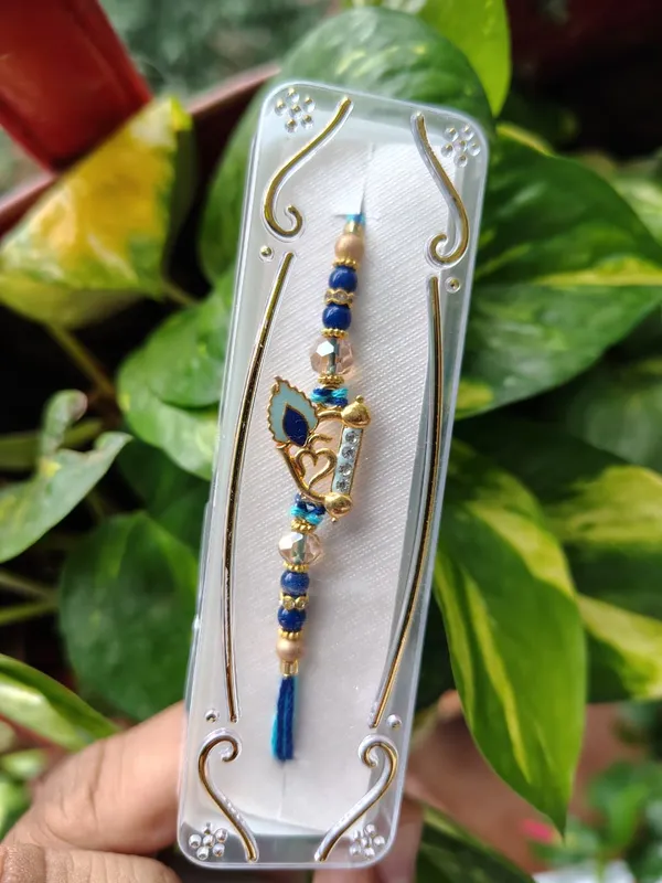 Blue_Beaded_Decorative_Rakhi_for_Brother