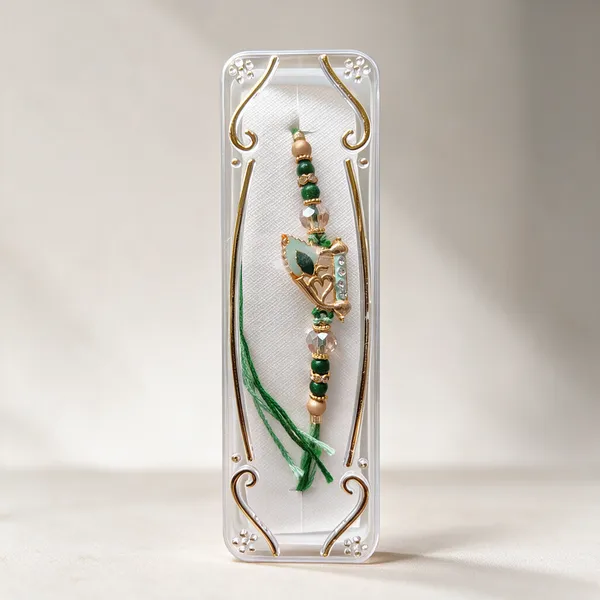 Green_Thread_Beaded_Rakhi_for_Brother