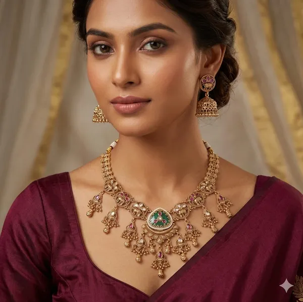 Gold_Meenakari_Rajwadi_Pota_Stone_Pearl_Necklace_Set_For_Women