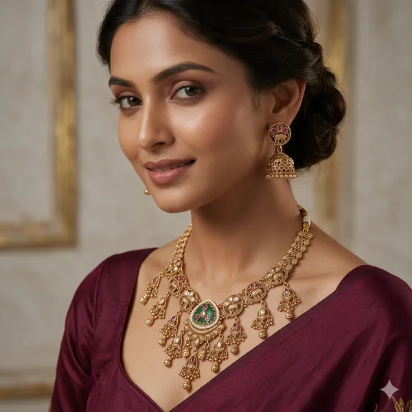 Gold_Meenakari_Rajwadi_Pota_Stone_Pearl_Necklace_Set_For_Women
