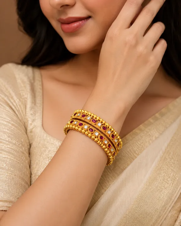 Antique_Gold_Ruby_Emerald_Floral_Jali_Cutwork_Bridal_Bangle_Set_For_Women