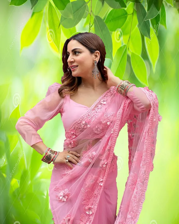 Pink_Embroidered_Saree_For_Women