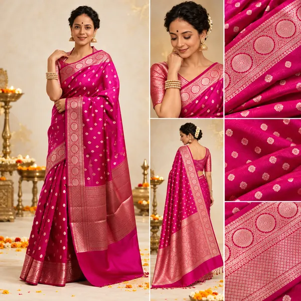 Pink_Banarasi_Silk_Saree_For_Women