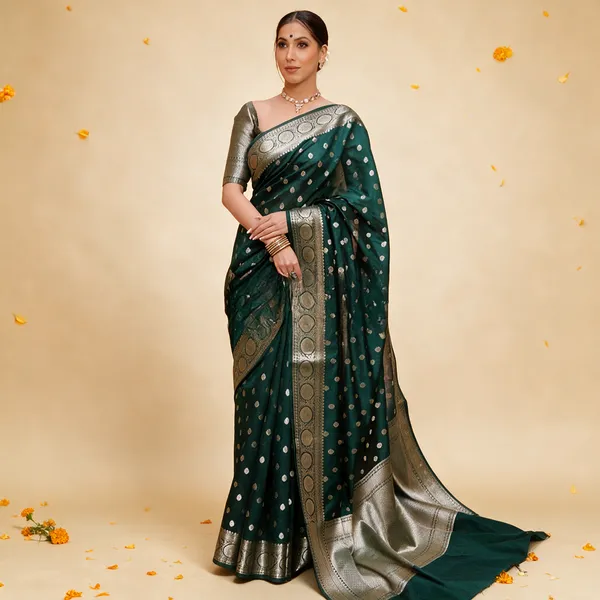 Green_Banarasi_Silk_Saree_For_Women