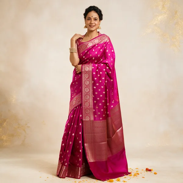 Pink_Banarasi_Silk_Saree_For_Women
