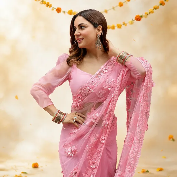 Pink_Soft_Net_Saree_For_Women